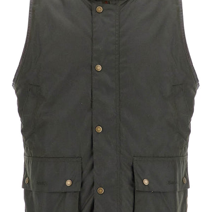 Barbour x Baracuta waxed cotton vest for men