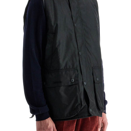 Barbour x Baracuta waxed cotton vest for men