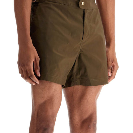 Tom Ford high-waisted military green polyester swimsuit