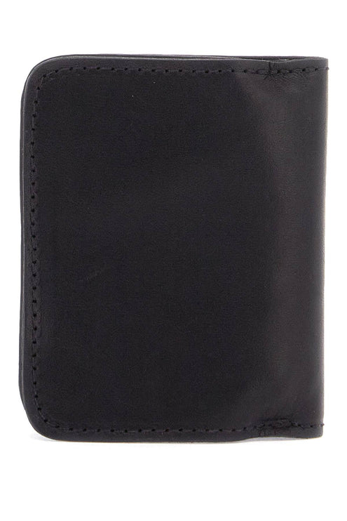 Guidi black kangaroo leather wallet for men with snap closure and compartments