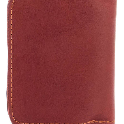 Guidi elegant red kangaroo leather wallet with card slots