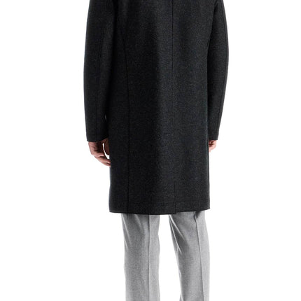 Harris Wharf London single-breasted pressed wool coat