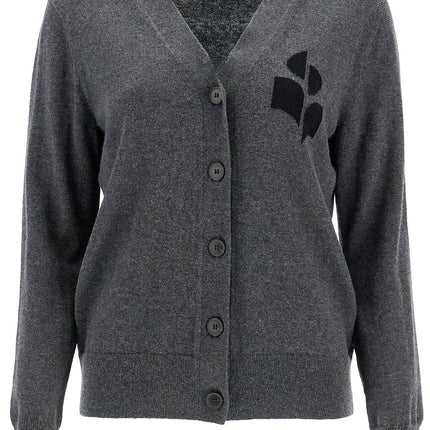 Isabel Marant Etoile karin cardigan with logo intarsia