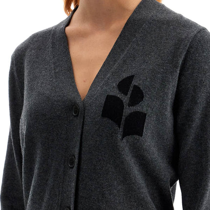 Isabel Marant Etoile karin cardigan with logo intarsia