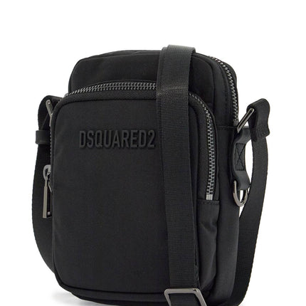 Dsquared2 black minimalist crossbody bag in polyamide