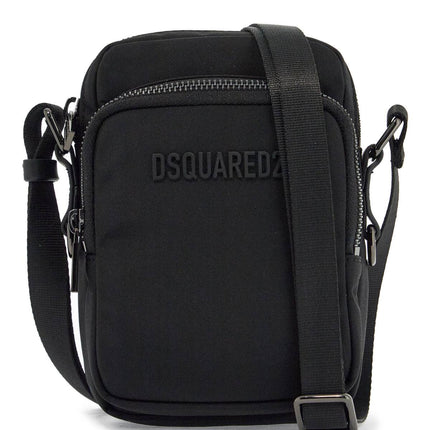 Dsquared2 black minimalist crossbody bag in polyamide