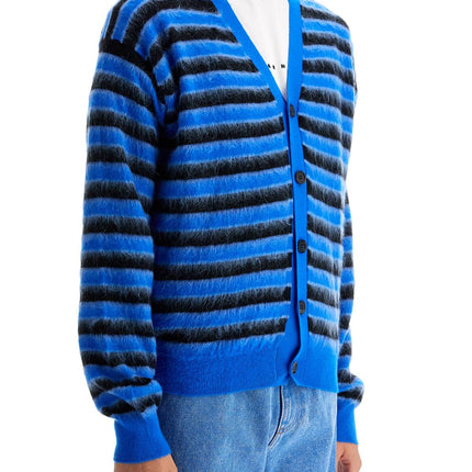 Marni striped wool and mohair cardigan