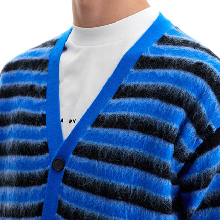 Marni striped wool and mohair cardigan