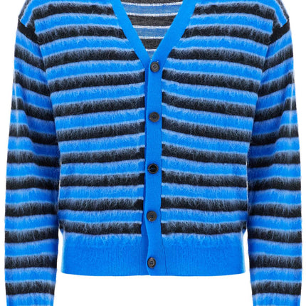 Marni striped wool and mohair cardigan