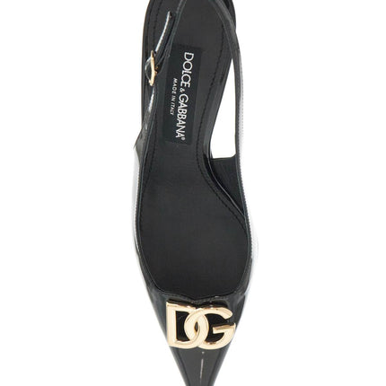 Dolce & Gabbana glossy leather slingback dã©