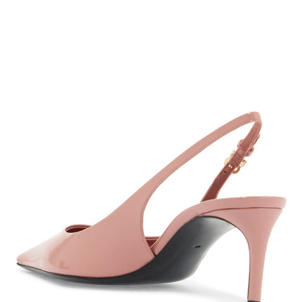 Dolce & Gabbana pink patent leather stiletto slingback