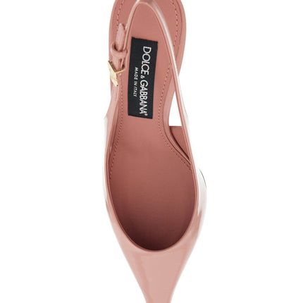 Dolce & Gabbana pink patent leather stiletto slingback