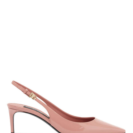 Dolce & Gabbana pink patent leather stiletto slingback