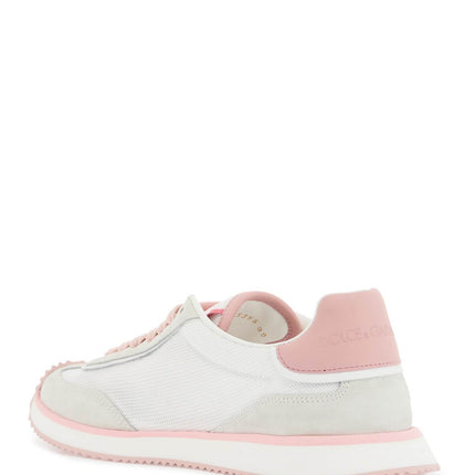 Dolce & Gabbana white and pink dg logo sneakers