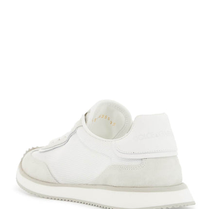 Dolce & Gabbana white leather low-top sneakers with dg logo