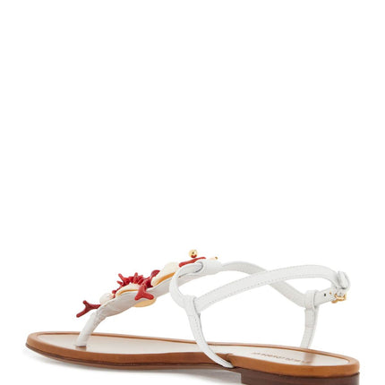 Dolce & Gabbana "nappa flip-flops with coral