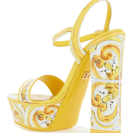 Dolce & Gabbana "shiny leather platform sandals with mai