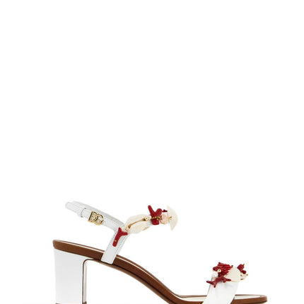 Dolce & Gabbana "nappa sandals with coral embellishments