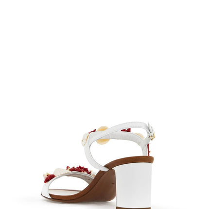 Dolce & Gabbana "nappa sandals with coral embellishments