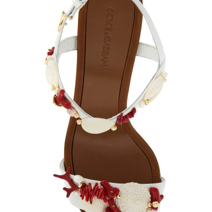 Dolce & Gabbana "nappa sandals with coral embellishments