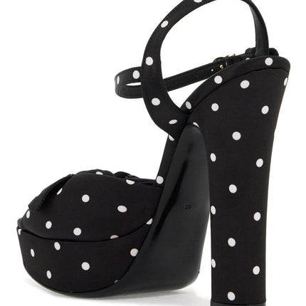 Dolce & Gabbana "keira polka dot satin platform sandals