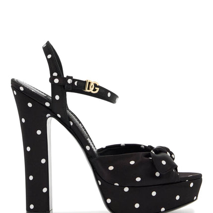 Dolce & Gabbana "keira polka dot satin platform sandals