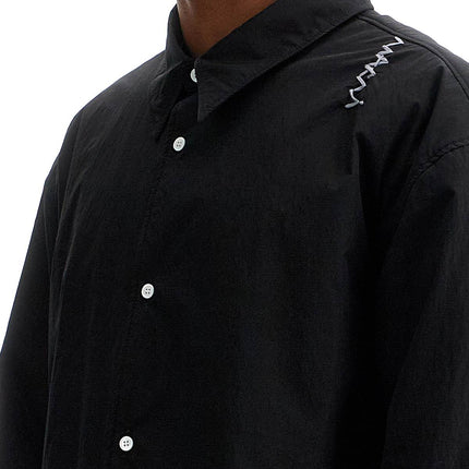 Marni padded overshirt with embroidered logo