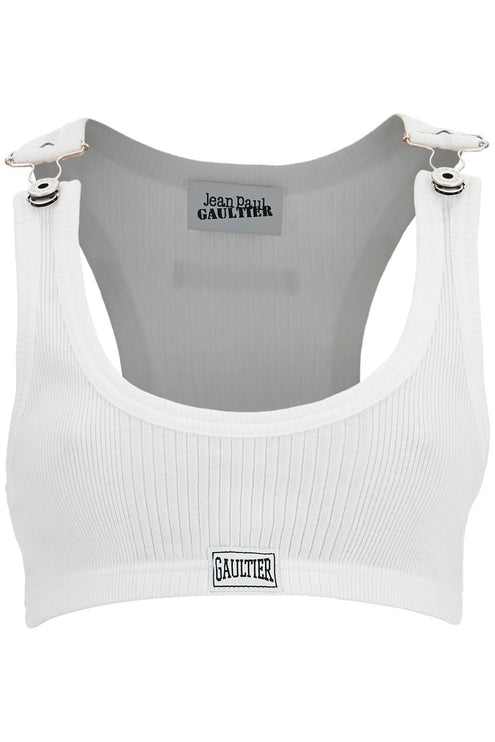 JEAN PAUL GAULTIER cropped tank top with overall-style