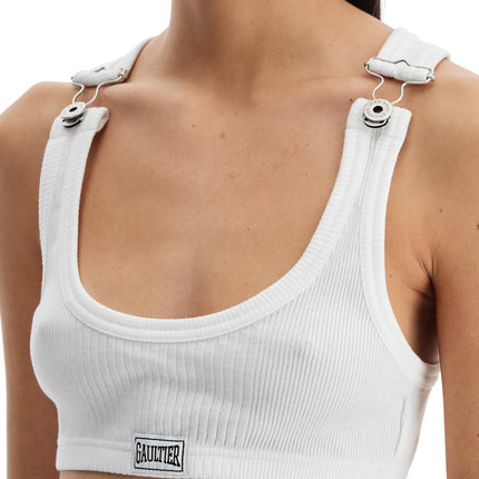 JEAN PAUL GAULTIER cropped tank top with overall-style