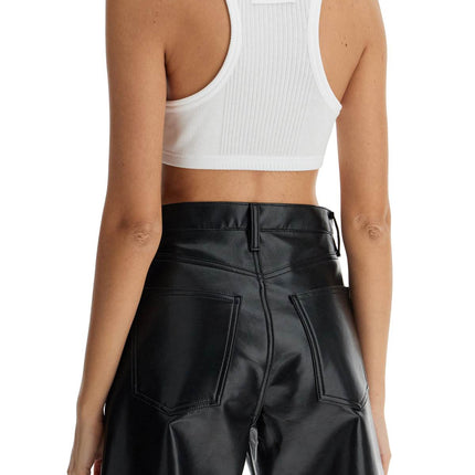 JEAN PAUL GAULTIER cropped tank top with overall-style