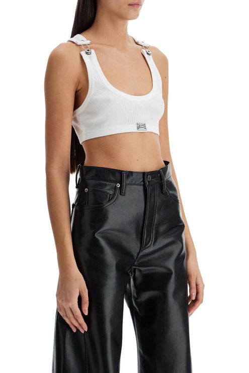 JEAN PAUL GAULTIER cropped tank top with overall-style