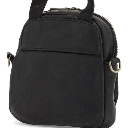 Guidi mini backpack in black horse leather with handle and straps