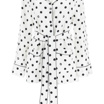 Dolce & Gabbana silk polka dot pajama shirt