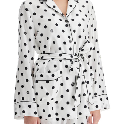 Dolce & Gabbana silk polka dot pajama shirt