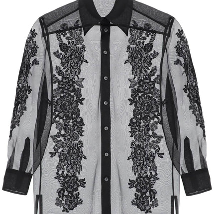 Dolce & Gabbana organza shirt with lace inserts