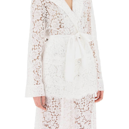 Dolce & Gabbana pajama shirt in cordonnet lace