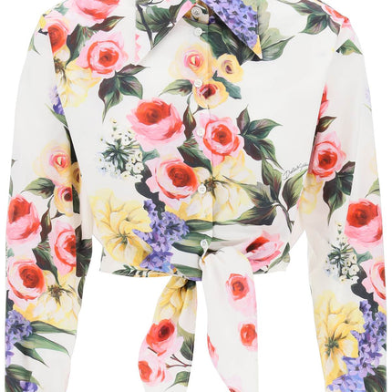 Dolce & Gabbana rose garden cropped shirt