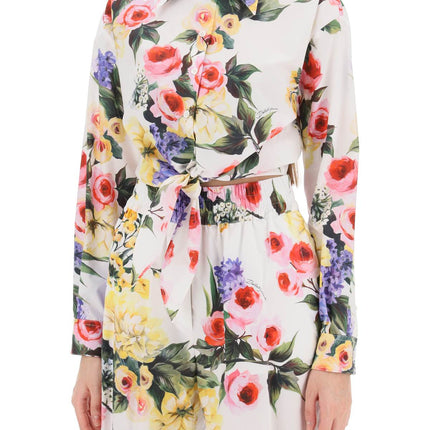 Dolce & Gabbana rose garden cropped shirt