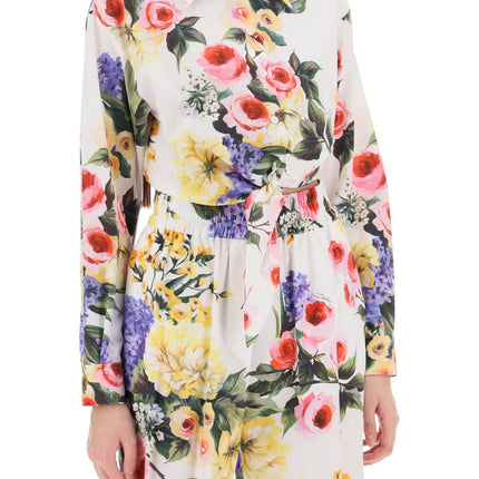 Dolce & Gabbana rose garden cropped shirt