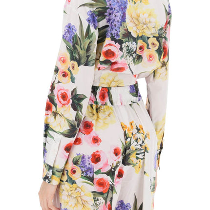 Dolce & Gabbana rose garden cropped shirt