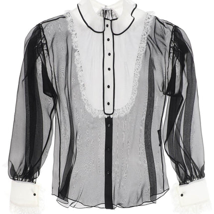 Dolce & Gabbana chiffon blouse with plastr