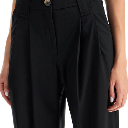 Ganni double pleat fluid trousers