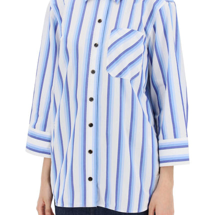 Ganni "oversized striped poplin shirt