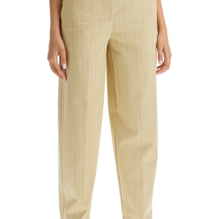 Ganni striped tapered trousers