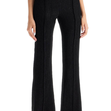 Ganni flared viscose trousers for