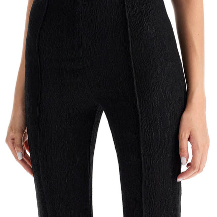 Ganni flared viscose trousers for