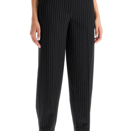 Ganni striped tapered trousers