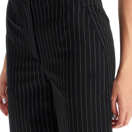 Ganni striped tapered trousers