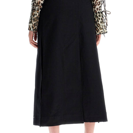 Ganni long wrap skirt with pockets