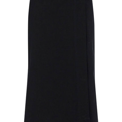 Ganni long wrap skirt with pockets